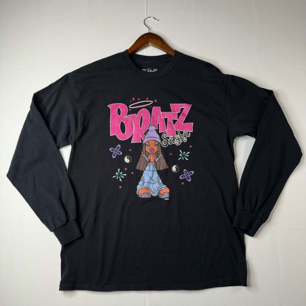 Bratz Sasha Graphic Long Sleeve Black T-Shirt